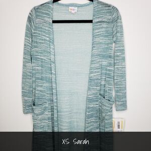 LuLaRoe Sarah Duster Cardigan XS Heathered NEW